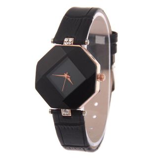 Women Crystal Leather Quartz Wrist Watch