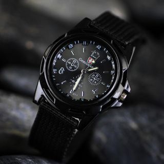 Mens Fabric Analog Watch