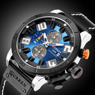 Sports Leather Wristwatch