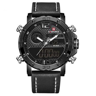 Leather Sports Wristwatch