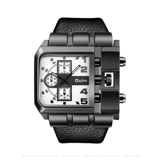 OULM Mens Design Leather Watch