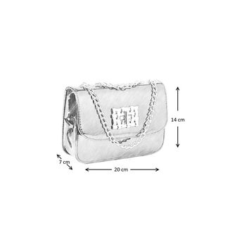  Otranto Women Silver Shoulder Bag