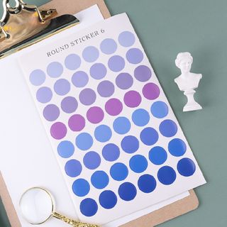 Color Dot Round Sticker
