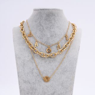 Women Texture Multi-layered Necklace
