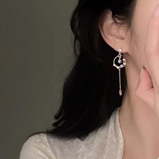 Women Tassel Moon Star Earrings