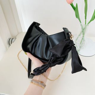 Silk scarf chain handbag