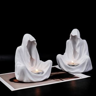 Halloween White Candle Holder