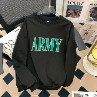 Army printed long sleeve hoodie