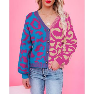Leopard Pattern Long Sleeve Sweater