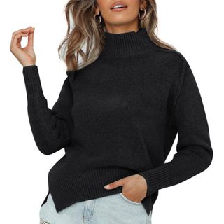 Turtle neck pullover sweater