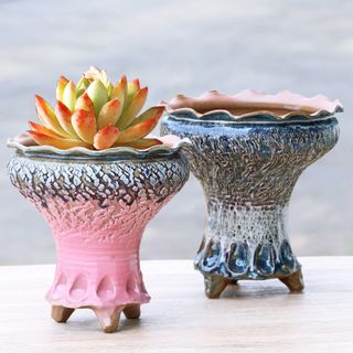 Rough Pottery Polycut Succulent Pot