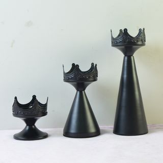 3 Pcs Wedding Crown Candle Holders
