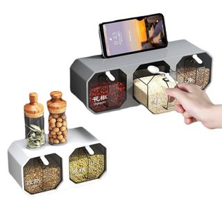 Wall-mounted seasoning box kitchen 6 Pcs