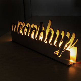 Personalized wooden led light name