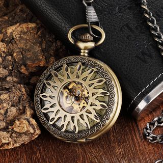 Hollow Automatic Mechanical Pocket Watch