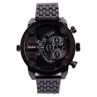 OULM Mens Steel Large Dial Watch