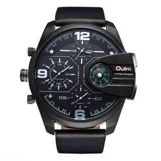 OULM Multi-Time Zone Compass Watch