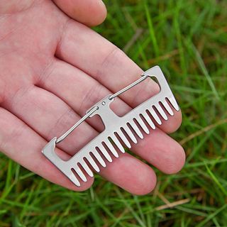 Mini Titanium Alloy Comb Keychain