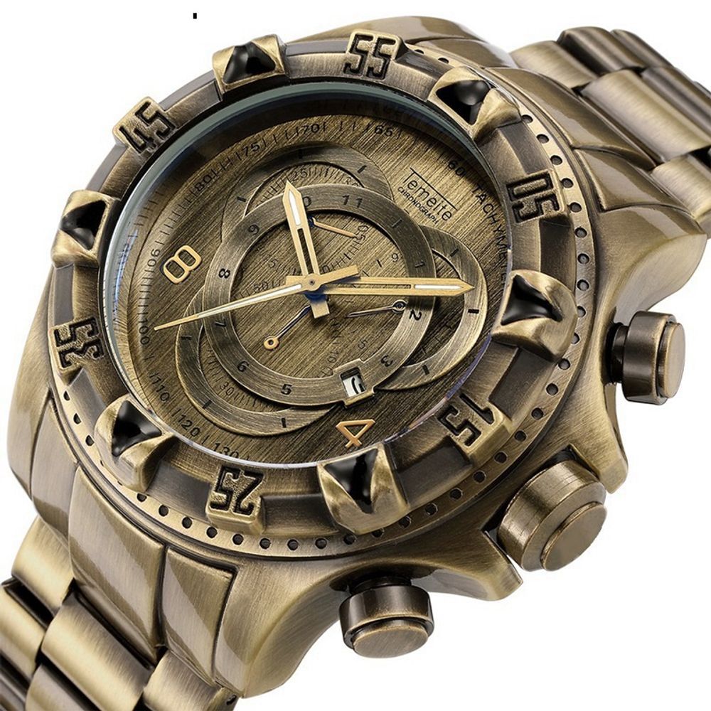 Bronze discount quartz watch