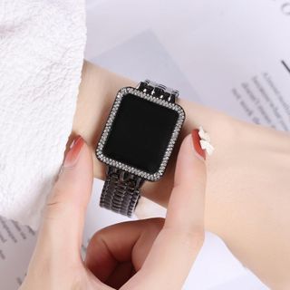 Square Dial Steel Belt LED Watch