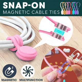 Snap-On Magnetic Cables Ties 5 Pcs