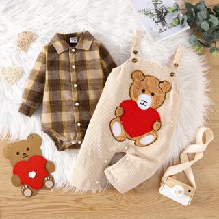 Bear Knit Baby Dungaree Dress