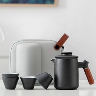 Ceramic Tea Set With Storage Bag