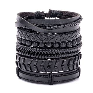 Braided Leather Multi-Layer Bracelet