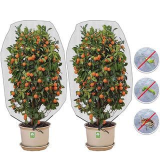 2 Pcs Gardening Plants Zipper Protect Cover