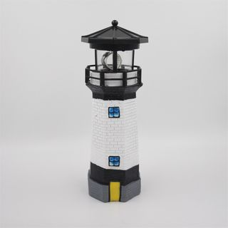 Solar Resin Rotating Lighthouse