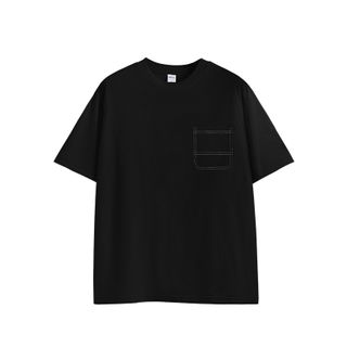 INF Mens Open-Stitch Pocket Oversized T-shirt