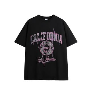 INF Mens California Print Oversized T-shirt