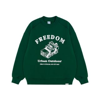 INF Mens Polar Fleece Freedom Print Sweatshirt