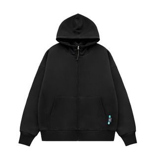 INF Mens Velvet Loose Zipper Hoodie