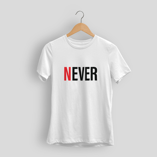 Universal Cotton Never Text Printed T-shirt