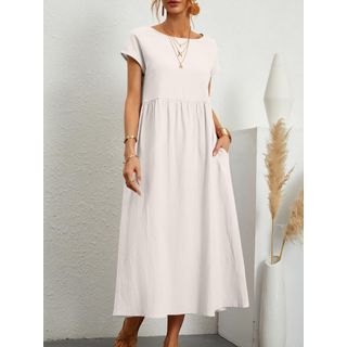 Women Cotton & Linen Pocket Dress