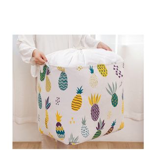 Drawstring Fabric Basket Foldable Storage Bag