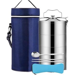 4-layer Stainless Steel Insulated Lunch Box