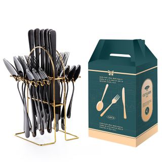 24 Pcs Stainless Steel Cutlery Box Set