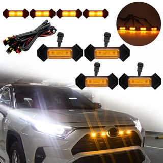 4 Pcs Smoked Mesh LED Light Toyota TACOMA