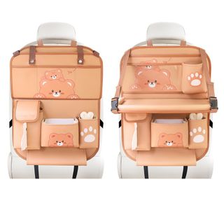 Cute Bear Car Rear Seat Storage Dining Table