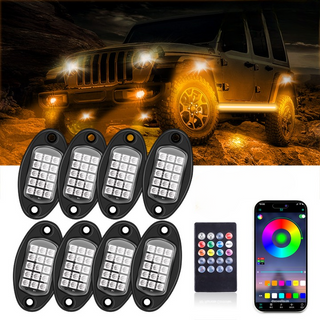 8 Pod RGB Off Road SUV LED Rock Light