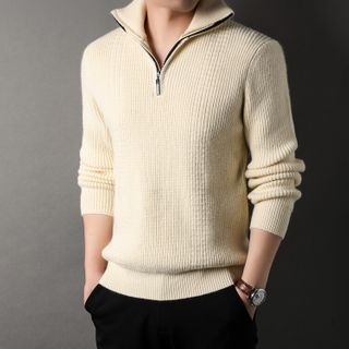 Mens Retro Cardigan Knitted Sweater