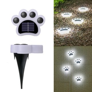 4 Pcs Solar Underground Outdoor Cat Foot Light