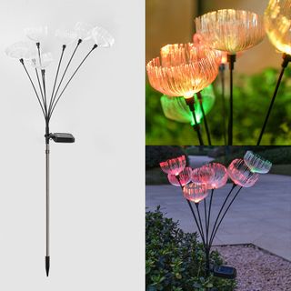 7-head Solar Fiber Optic Jellyfish Light Set