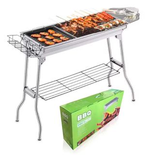 Camping Large Stainless Steel Barbecue Grill