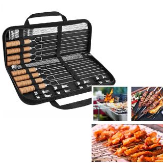 33 Pcs BBQ Stainless Steel Skewers Set