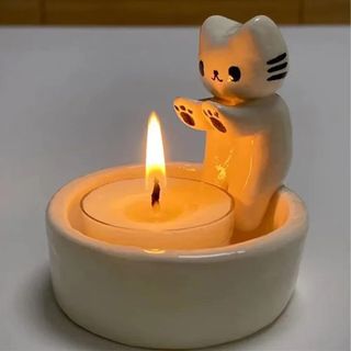 Kitten Candle Holder Decor