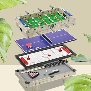 4 in 1 Ice Hockey Billiards Football Table Tennis Game Table