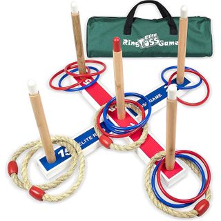 Kids Wooden Ring Toss Game Set